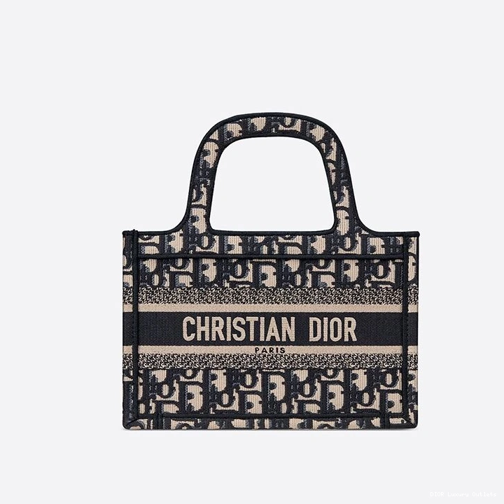 Cheap Tote Motif Blue Canvas Oblique Book Dior Mini 0720 Luxury